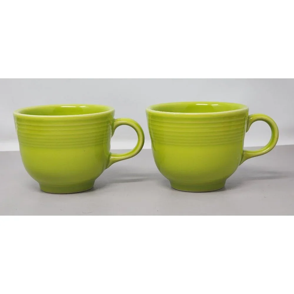 Set Of 5 Homer Laughlin Fiestaware Assorted Colored Ceramic Mugs‎ With Handle